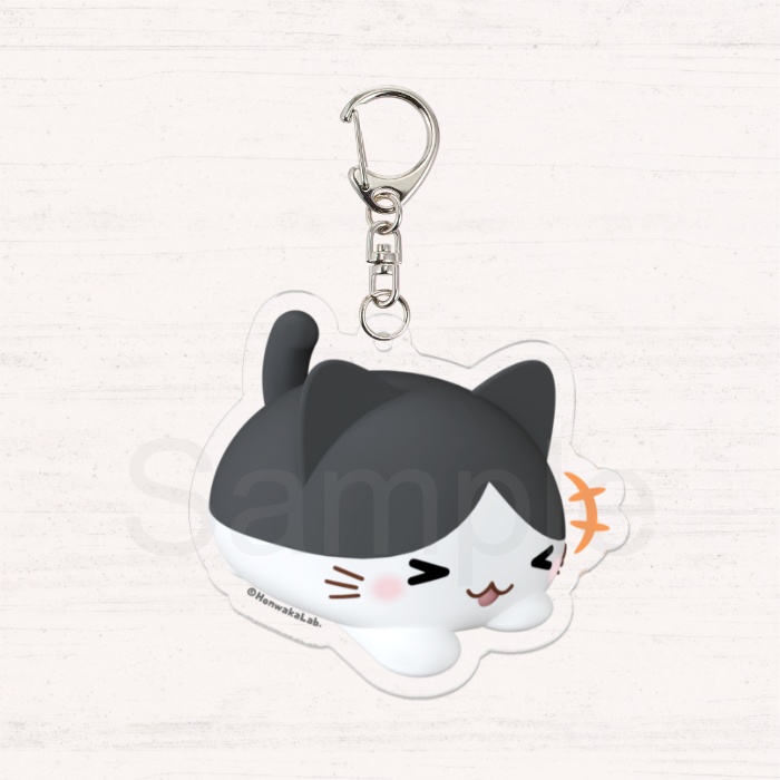 ほんわかにゃんころアクリルキーホルダー はちわれくん