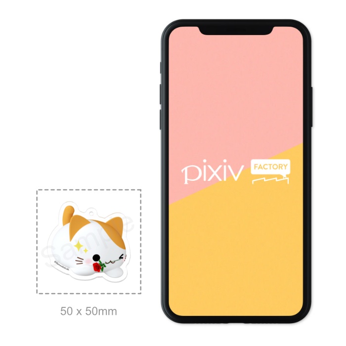 ほんわかにゃんころアクリルキーホルダー ぶちくん