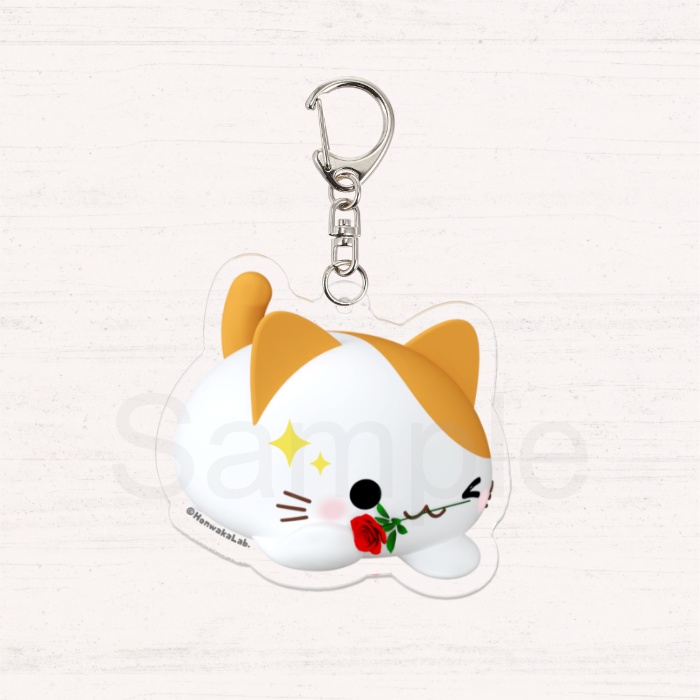 ほんわかにゃんころアクリルキーホルダー ぶちくん