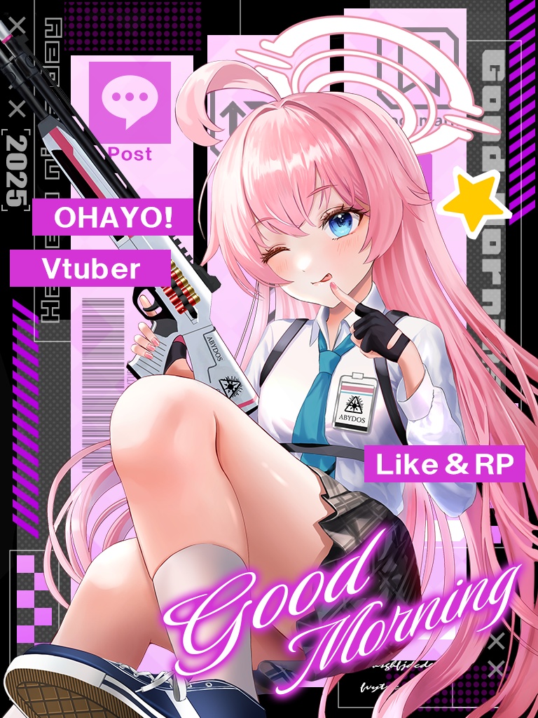 【フリー素材】おはようVtuber素材001