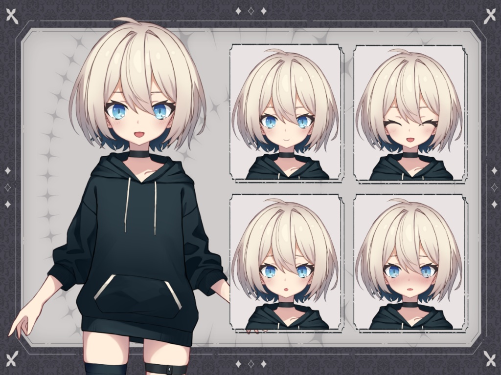 【汎用モデル】パーカーの女の子【live2dモデル】