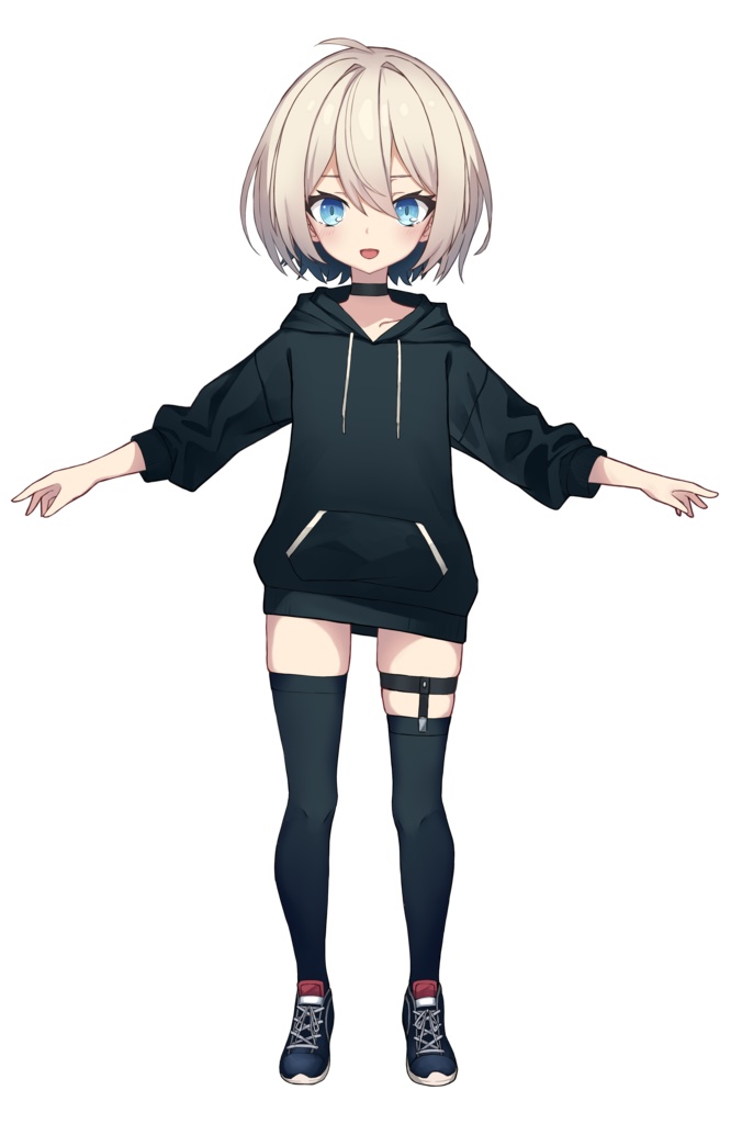 【汎用モデル】パーカーの女の子【live2dモデル】