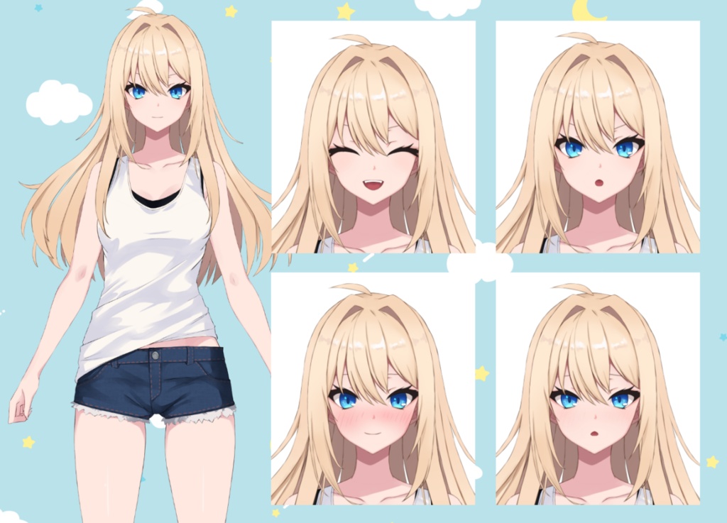 【汎用モデル】金髪の女の子【live2dモデル】