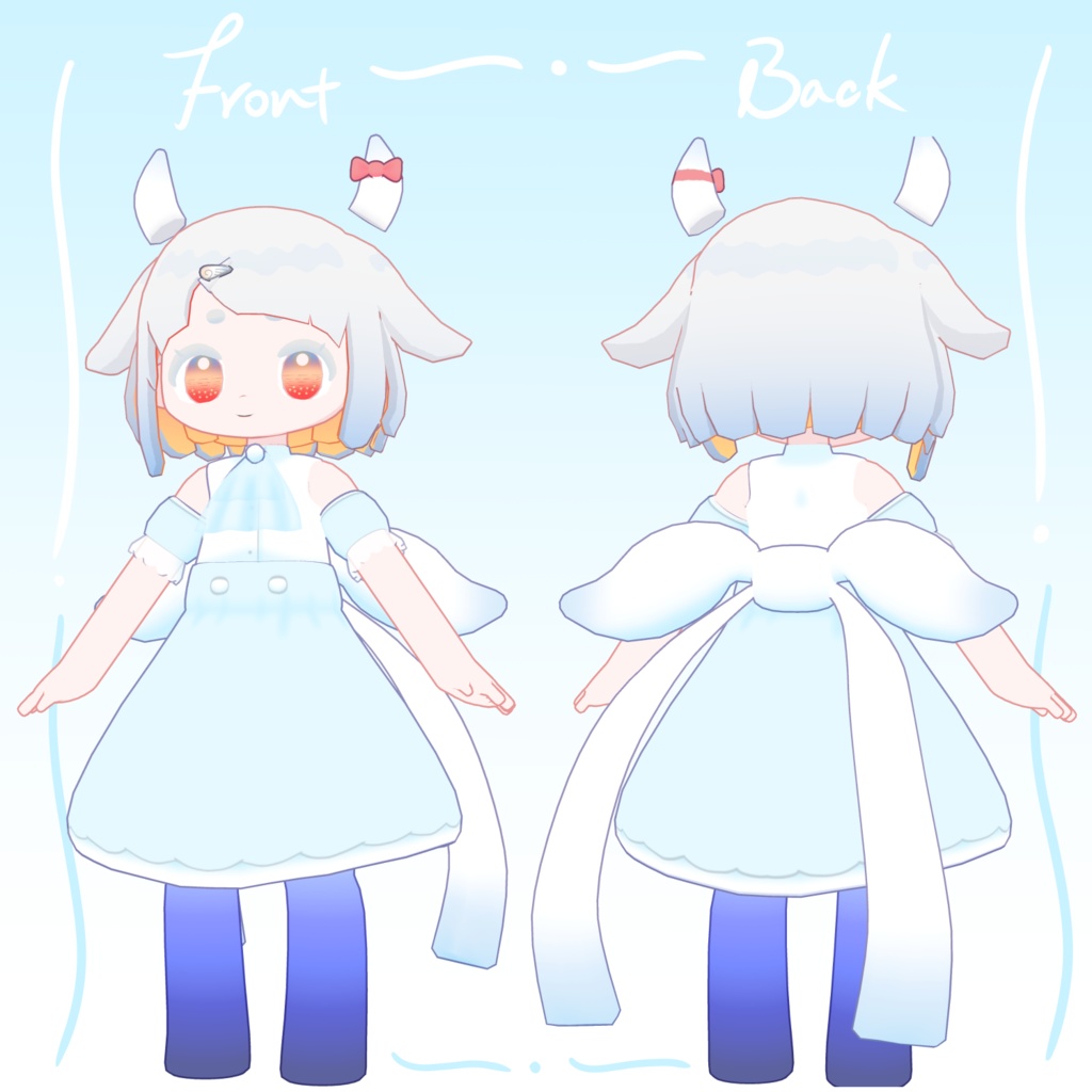 海の妖精、エマリナータ【オリジナル3Dモデル/VRC・VRM対応アバター】