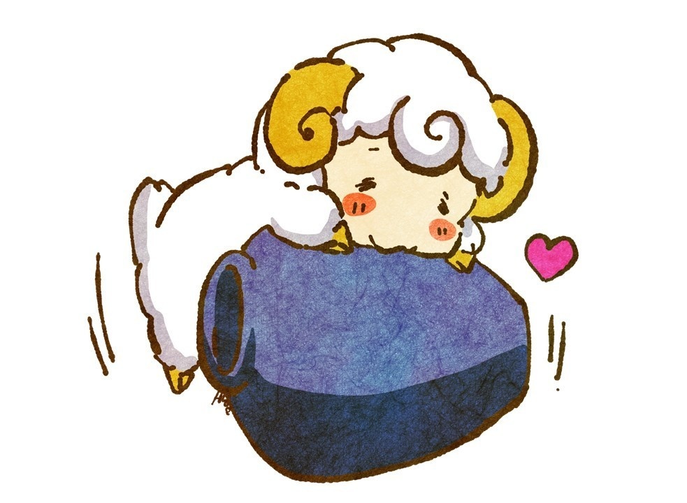 ゆるふわ壺ひつじ【ステッカー】