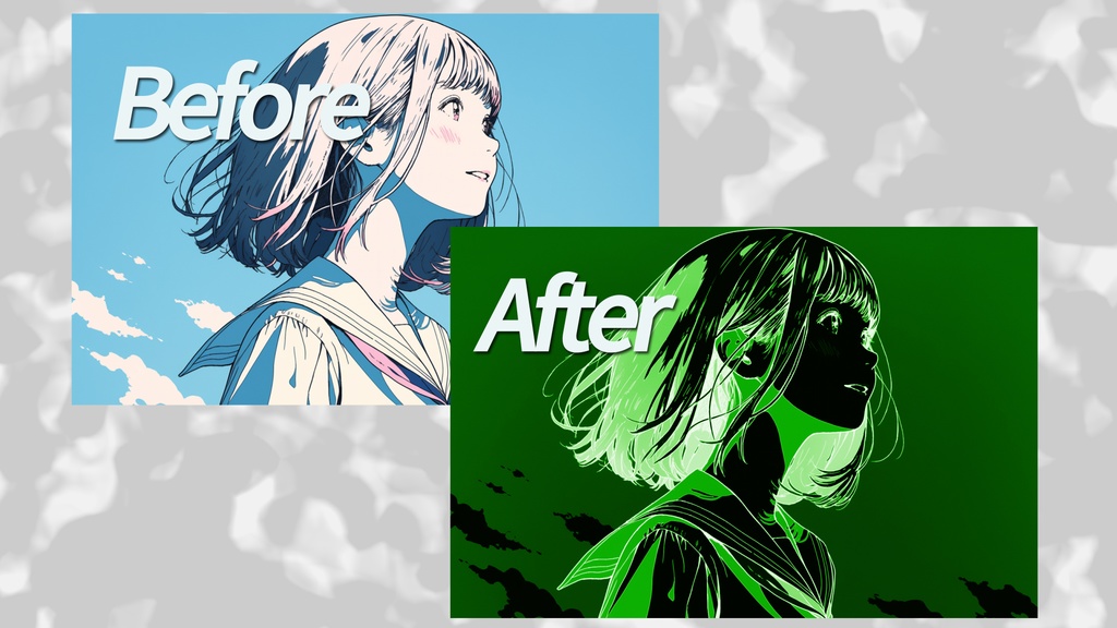 【AEプリセット】MV・リリック素材 ネガポジ反転 AEプリセット