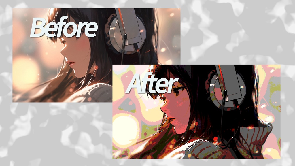 【AEプリセット】MV/リリック素材 セルルックエフェクト