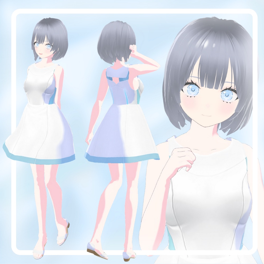 【無料/Free】オリジナル3Dモデル「あいす」【VRM】