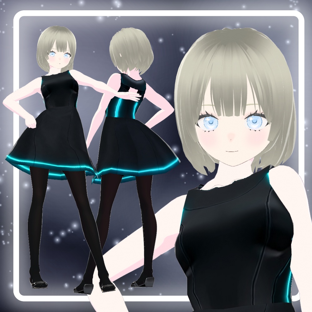 【無料/Free】オリジナル3Dモデル「ダークあいす」【VRM】