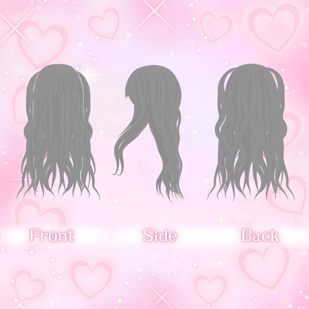 期間限定無料【ヘアプリセット】王道アイドルぱっつんハーフツイン【VRoid】