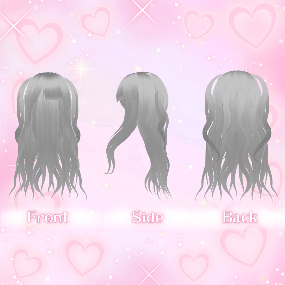 【ヘアプリセット】王道アイドルぱっつんハーフツイン【VRoid】