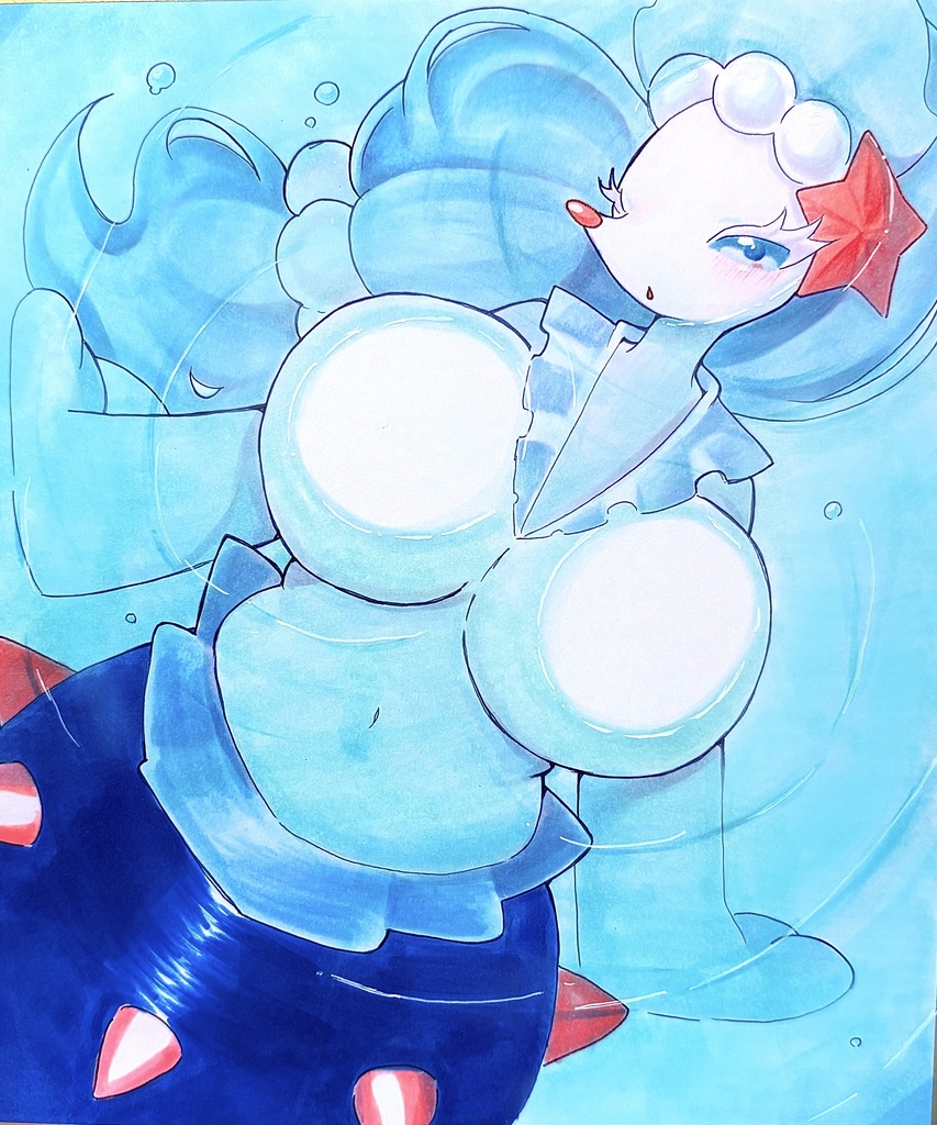 アシレーヌ  寝起き　手描きイラスト