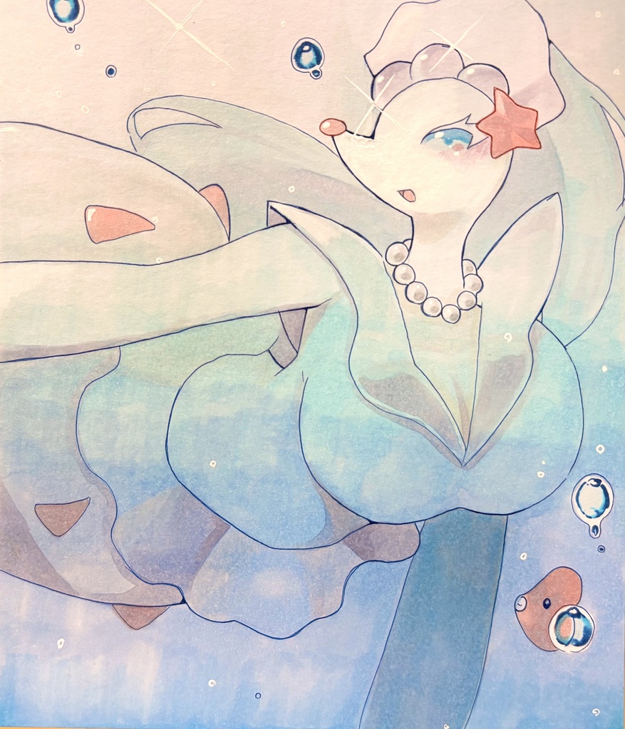 アシレーヌ 深海の花嫁 手描きイラスト