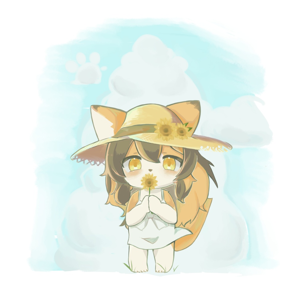 犬公ミミ美 夏だね Tシャツ