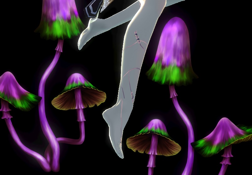 FREE Whole Vroid Avatar Model Dark Fairy with wings and textures