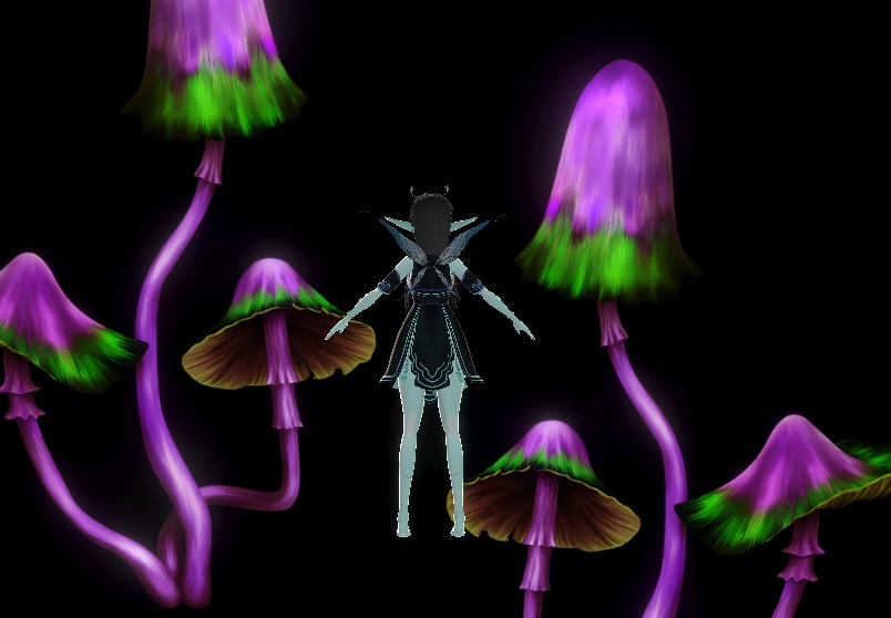 FREE Whole Vroid Avatar Model Dark Fairy with wings and textures