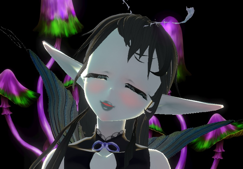 FREE Whole Vroid Avatar Model Dark Fairy with wings and textures