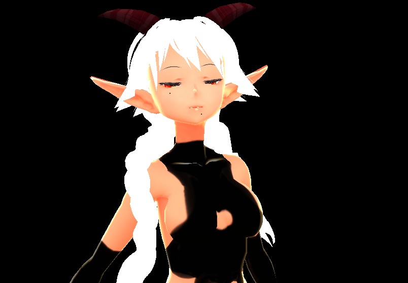 Succubus Demon Horns Hair Preset Long Braids Vroid Preset