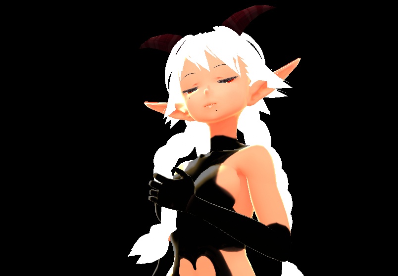 Succubus Demon Horns Hair Preset Long Braids Vroid Preset