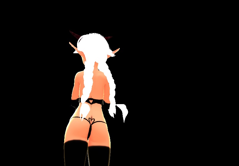 Succubus Demon Horns Hair Preset Long Braids Vroid Preset