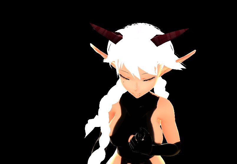 Succubus Demon Horns Hair Preset Long Braids Vroid Preset