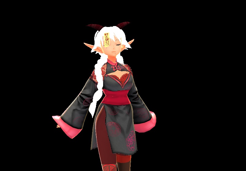 Succubus Demon Horns Hair Preset Long Braids Vroid Preset