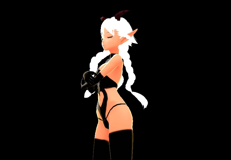 Succubus Demon Horns Hair Preset Long Braids Vroid Preset