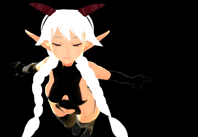 Succubus Demon Horns Hair Preset Long Braids Vroid Preset