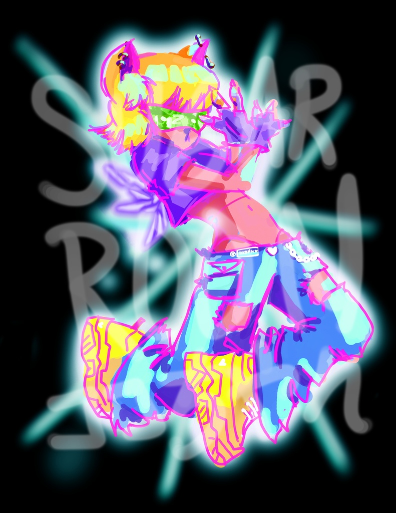 Cyber Cart girl Y2k black ANIME t-shirt