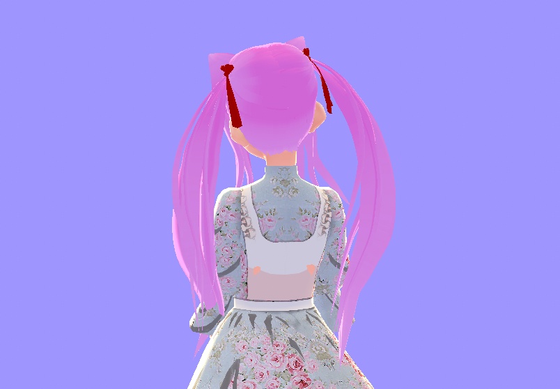 Kitty ears Sakura Pink Long Hair VROID hair preset FREE PUPILS