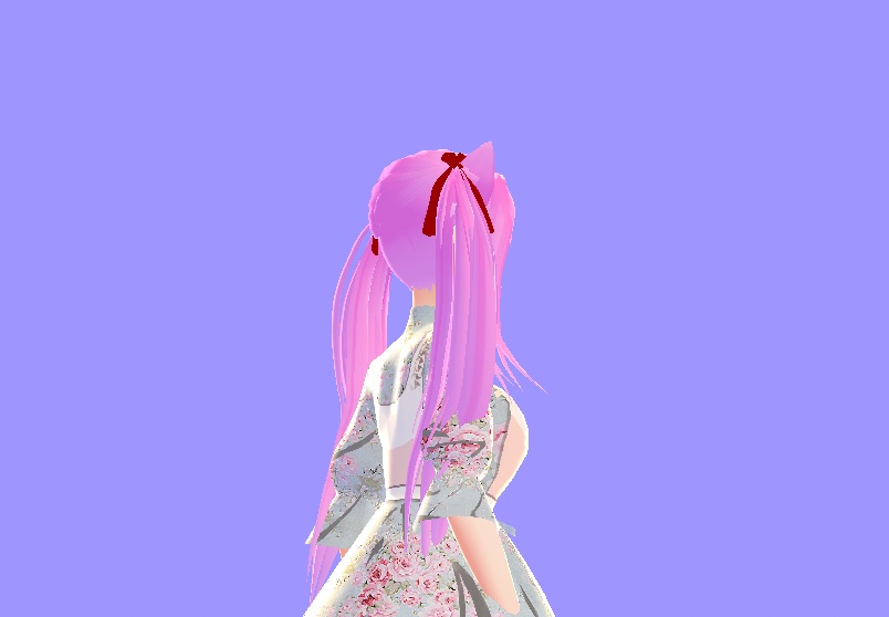 Kitty ears Sakura Pink Long Hair VROID hair preset FREE PUPILS
