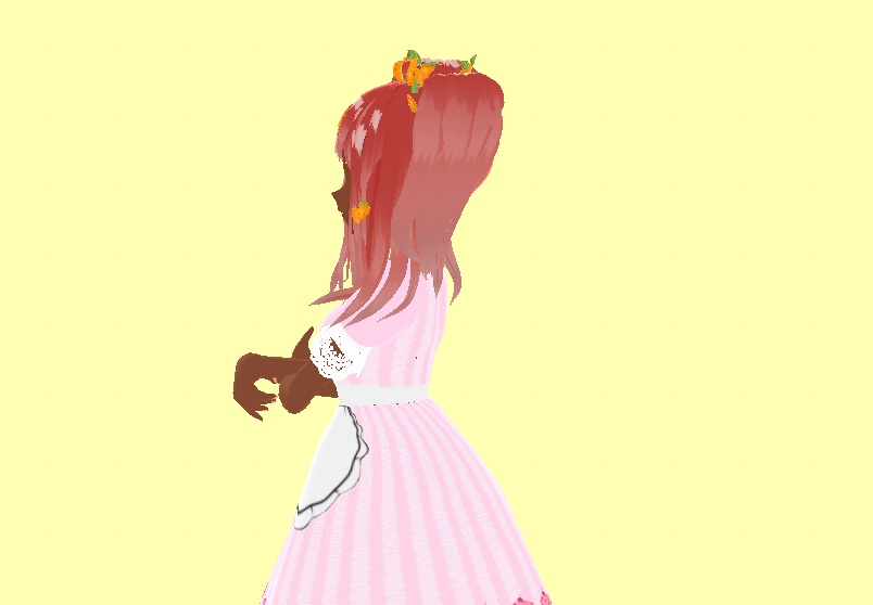 Two Tails Hair Preset Kawaii Pink Vroid Hair