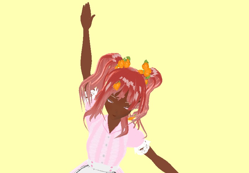 Two Tails Hair Preset Kawaii Pink Vroid Hair