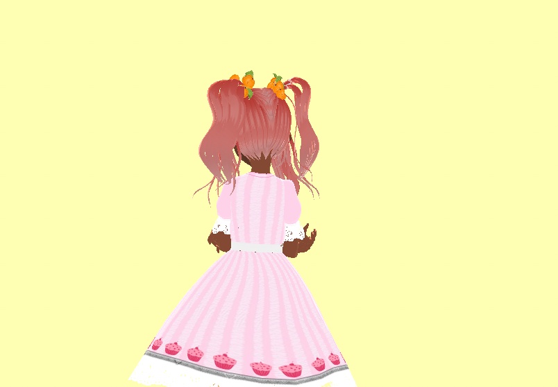Two Tails Hair Preset Kawaii Pink Vroid Hair