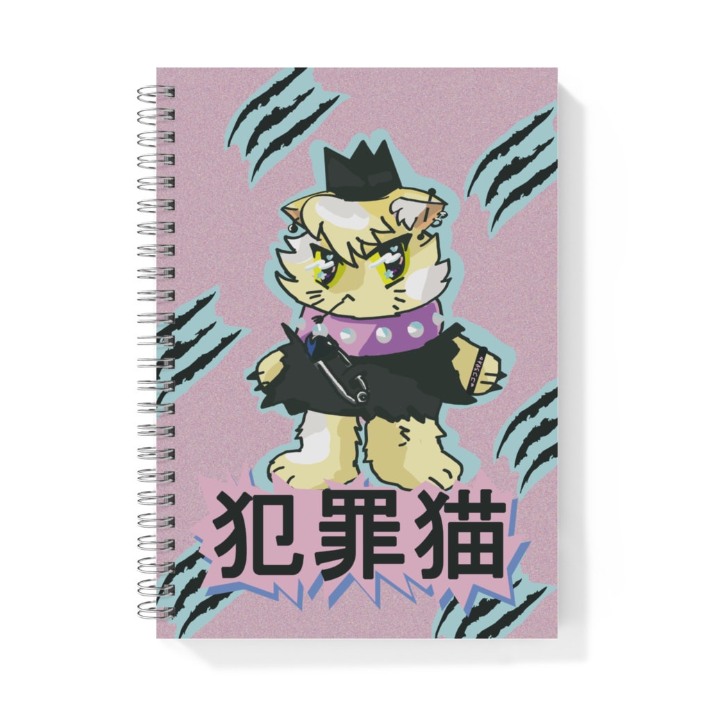 猫 Criminal Neko Note Book White Paper