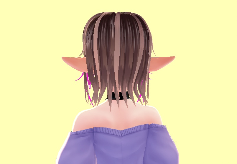 Two color hair VROID preset Y2K style E girl Vroid Hair Preset