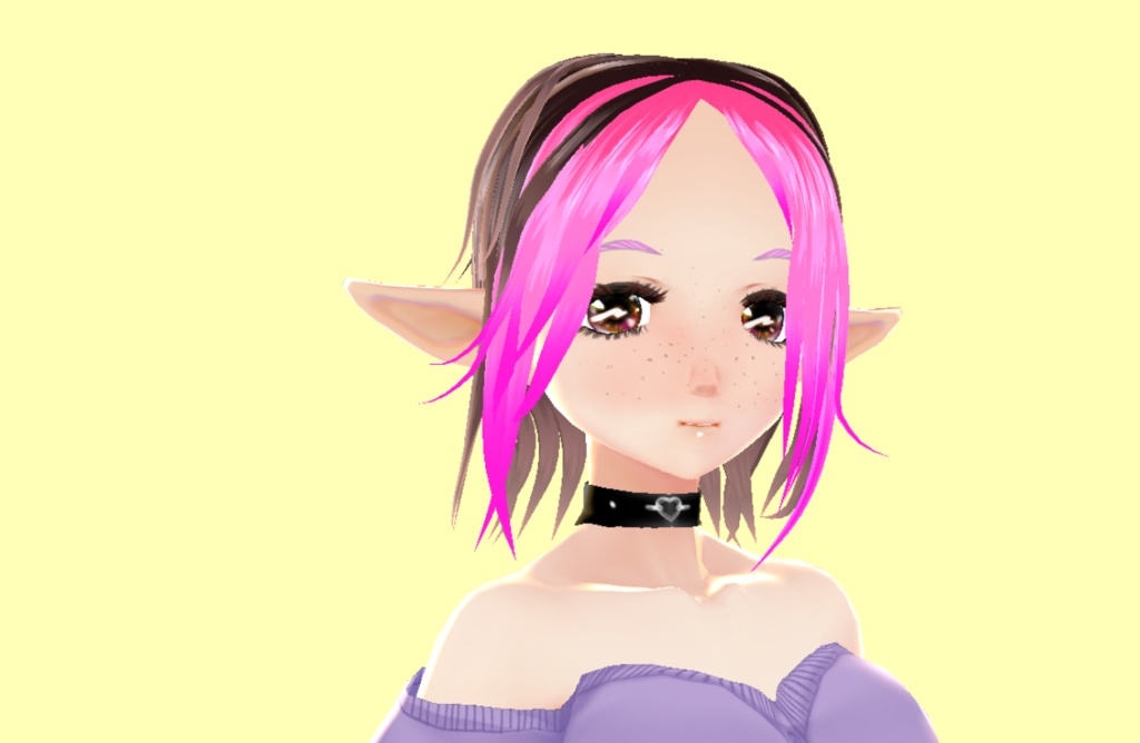 Two color hair VROID preset Y2K style E girl Vroid Hair Preset