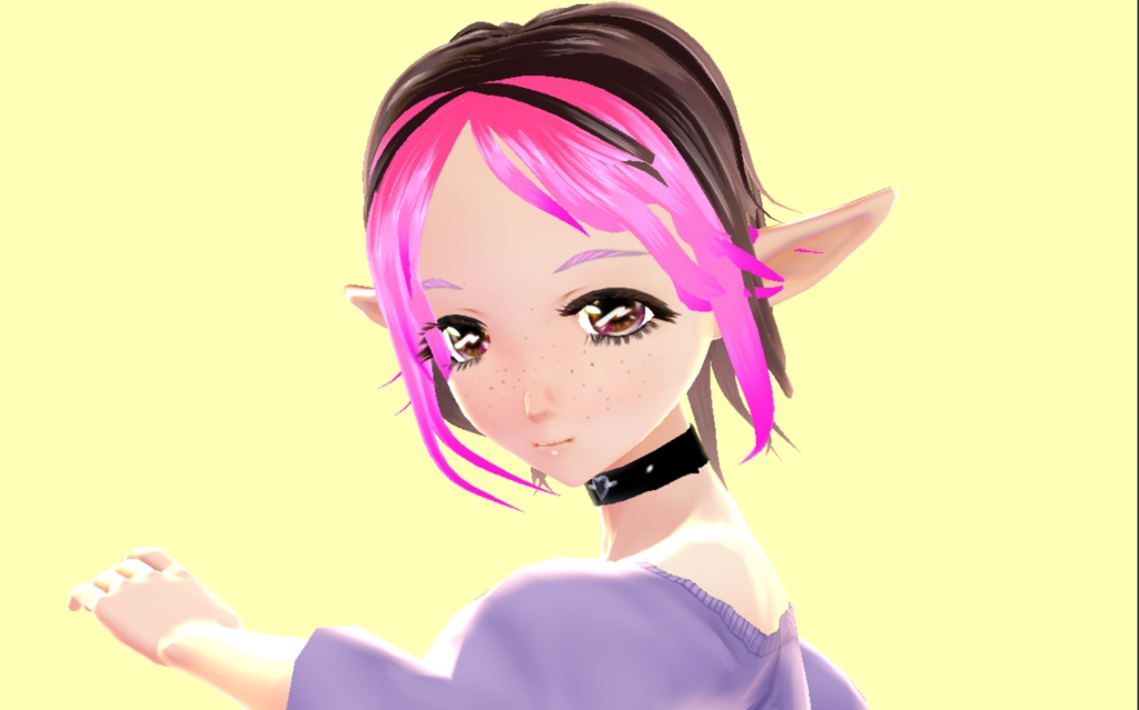 Two color hair VROID preset Y2K style E girl Vroid Hair Preset