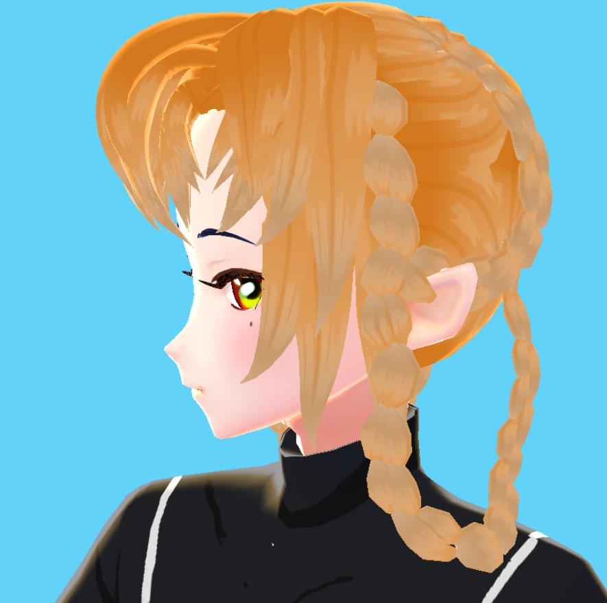 LONG HAIR AND BRAIDS TWO RETRO ANIME HAIR