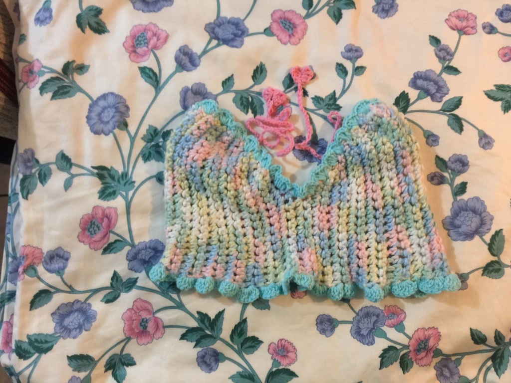 Harajuku handmade crochet croptop. Unique piece