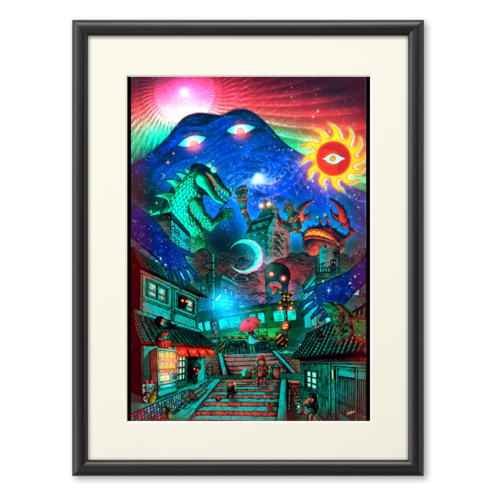 『明けない夜の怪獣たち』複製画（プリモアート）- High quality art print