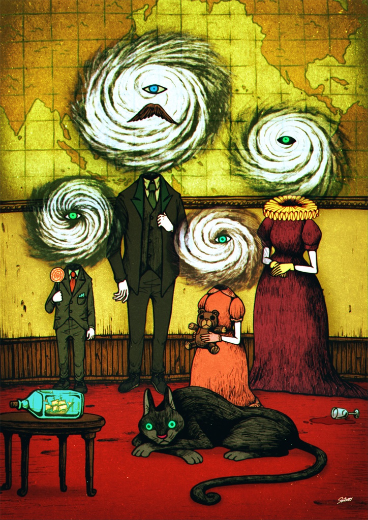 『台風一家』複製画(プリモアート) - High quality art print