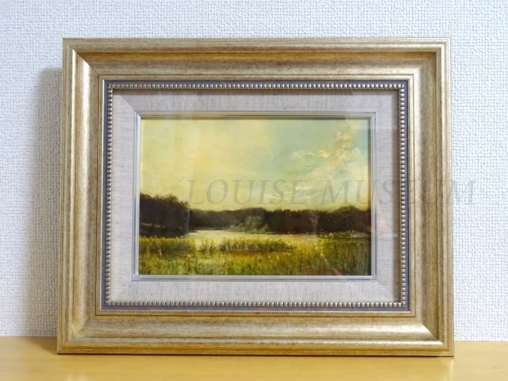 【額付】油彩画　原画「浮遊する光」