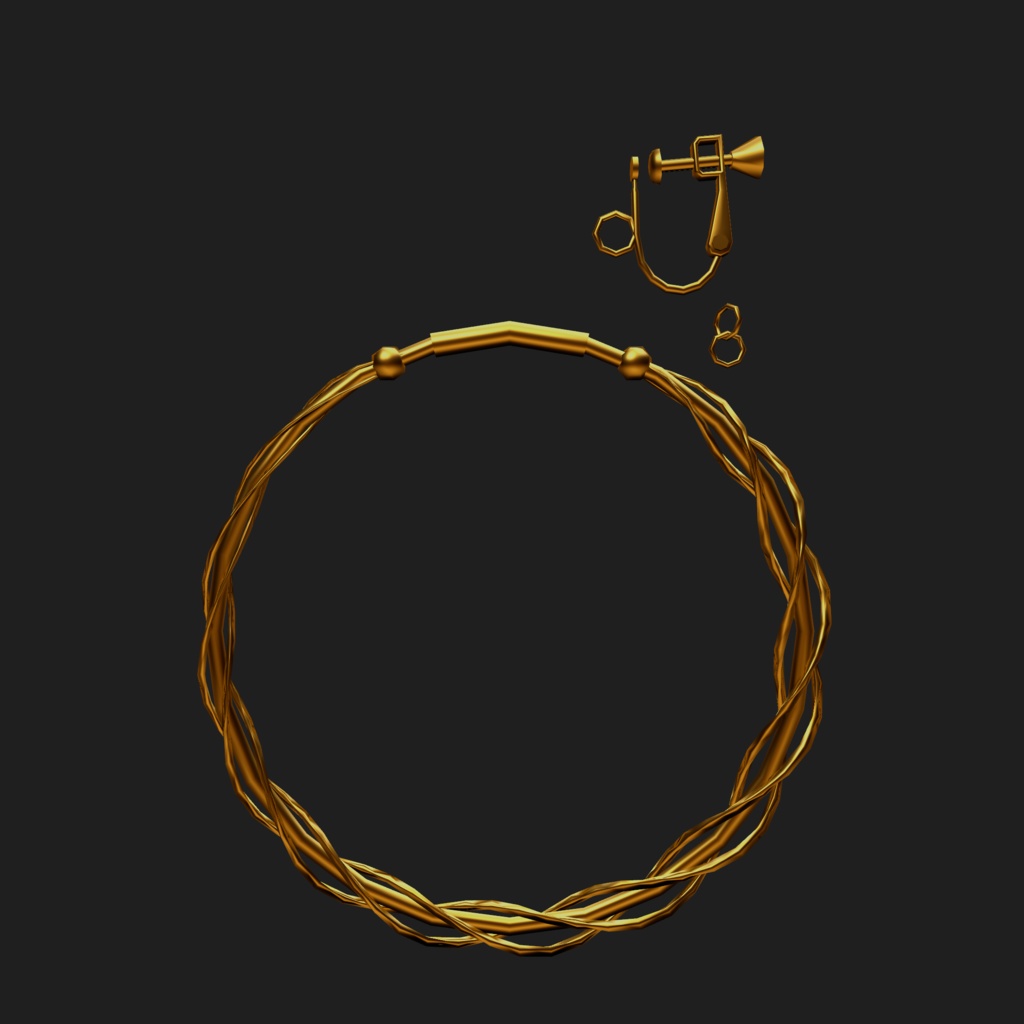 【VRC想定】花の耳飾り/FlowerEarring01