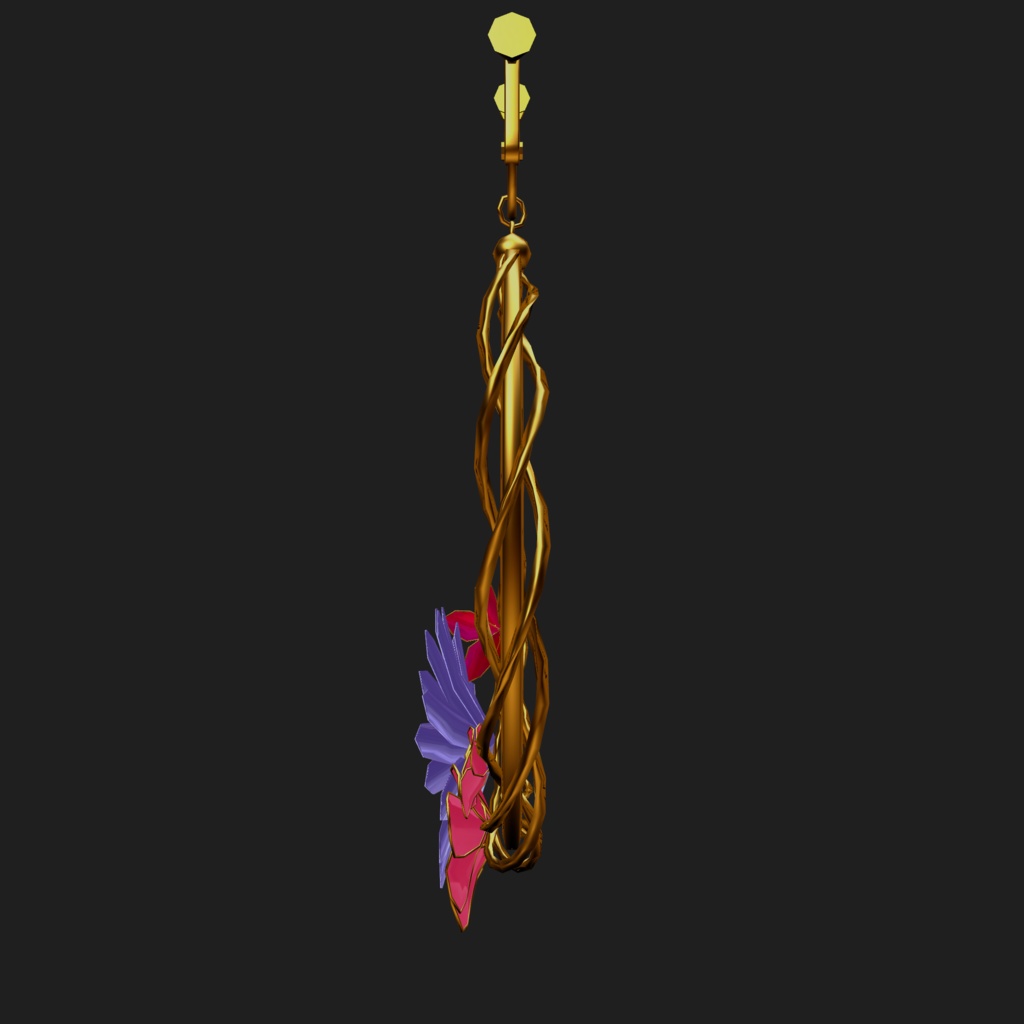 【VRC想定】花の耳飾り/FlowerEarring01