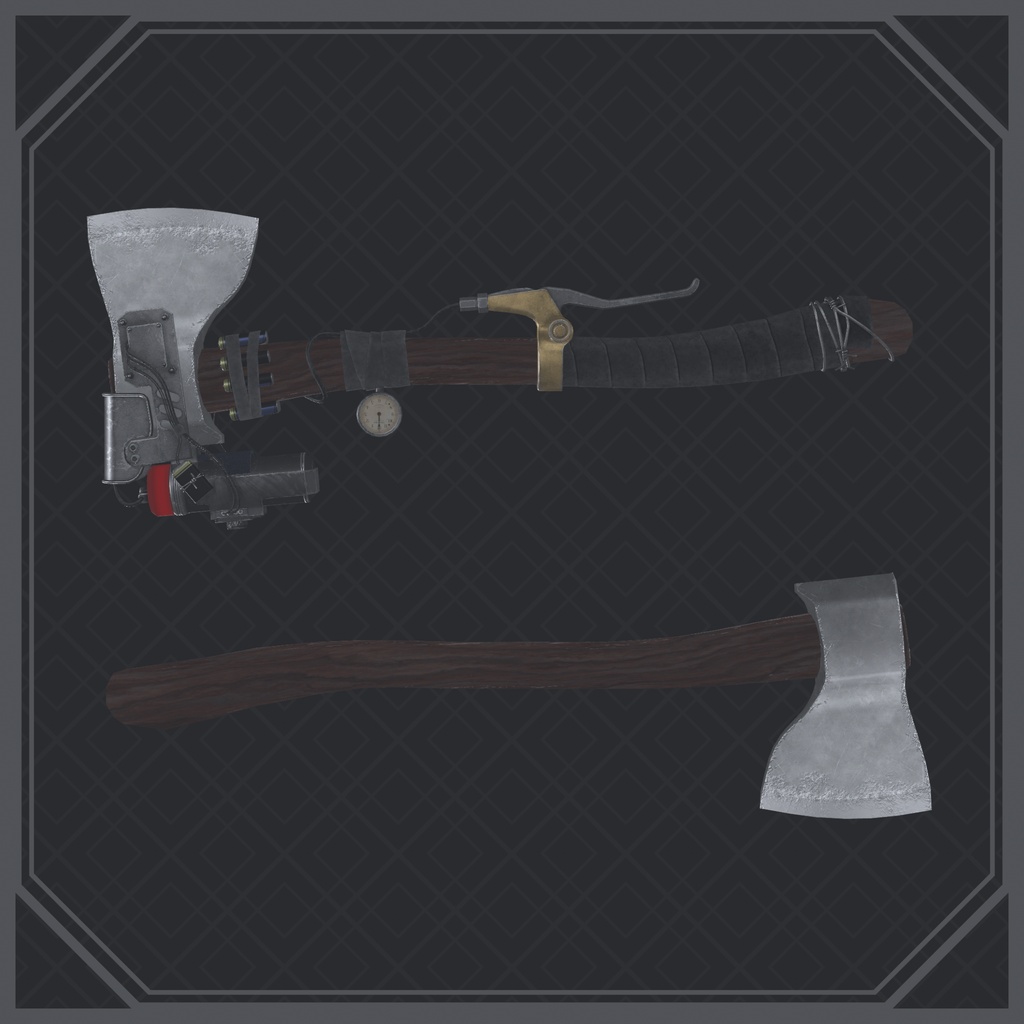 【VRChat想定】AXE_001_Classic /Scrap(2種セット / lilToon質感設定済)