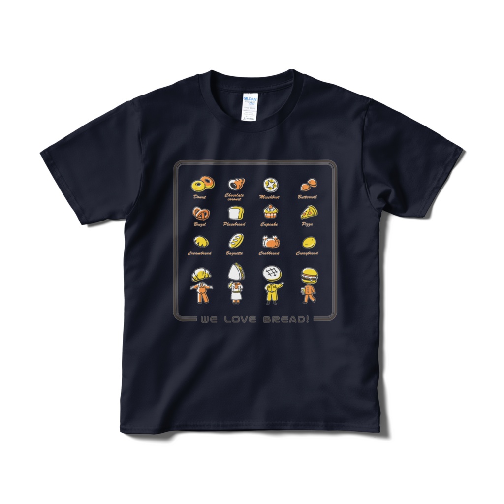 【 パン作品 】WE LOVE BREAD!Tシャツ