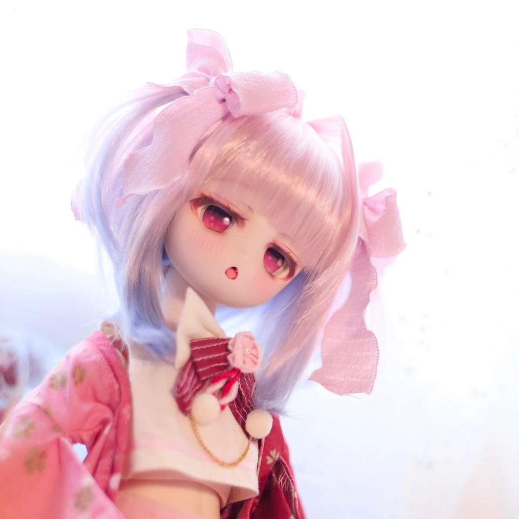 【受付終了展示】【麗か】細ツインテール　インテーク 2色ミックス　レイヤーカットボブ