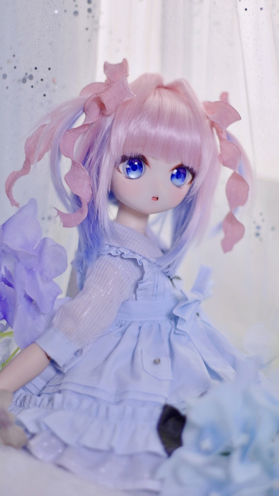 【受付終了展示】【麗か】細ツインテール インテーク 2色ミックス レイヤーカットボブ