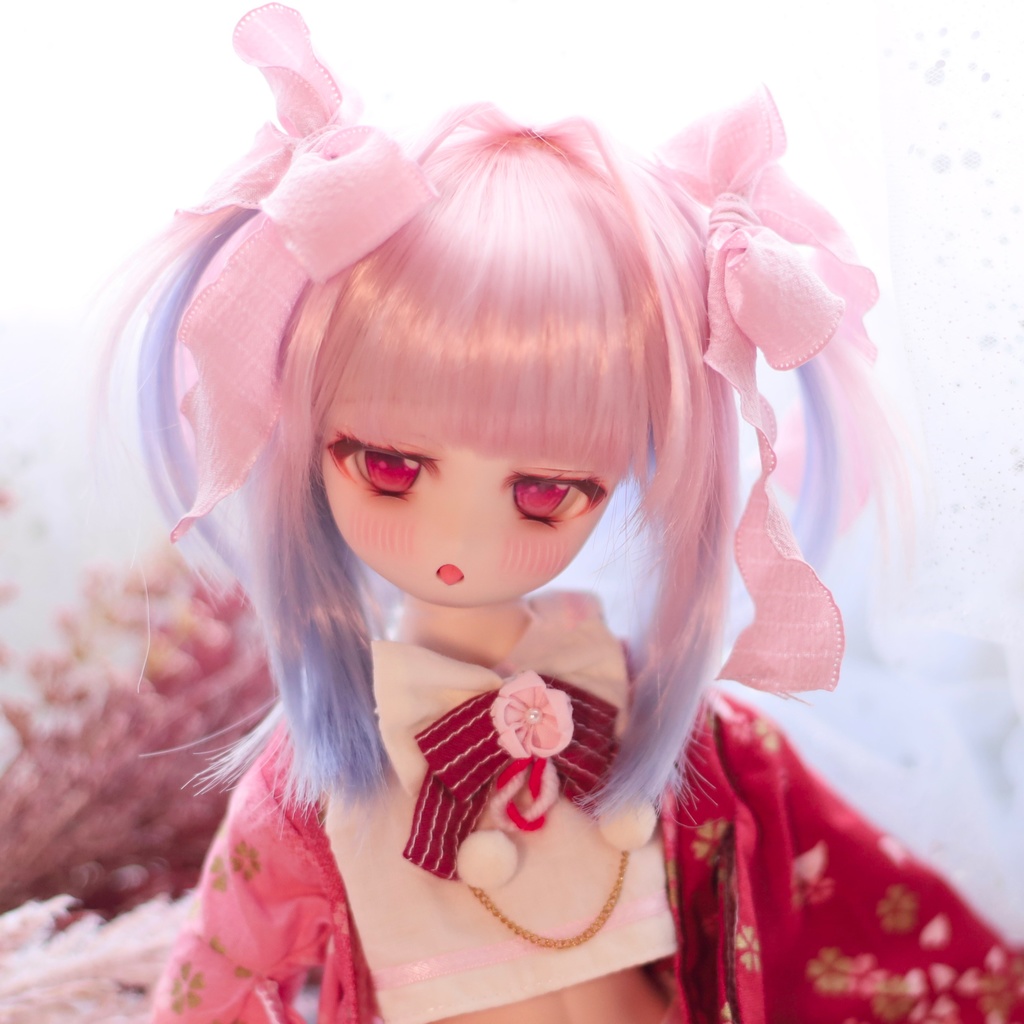 【受付終了展示】【麗か】細ツインテール インテーク 2色ミックス レイヤーカットボブ